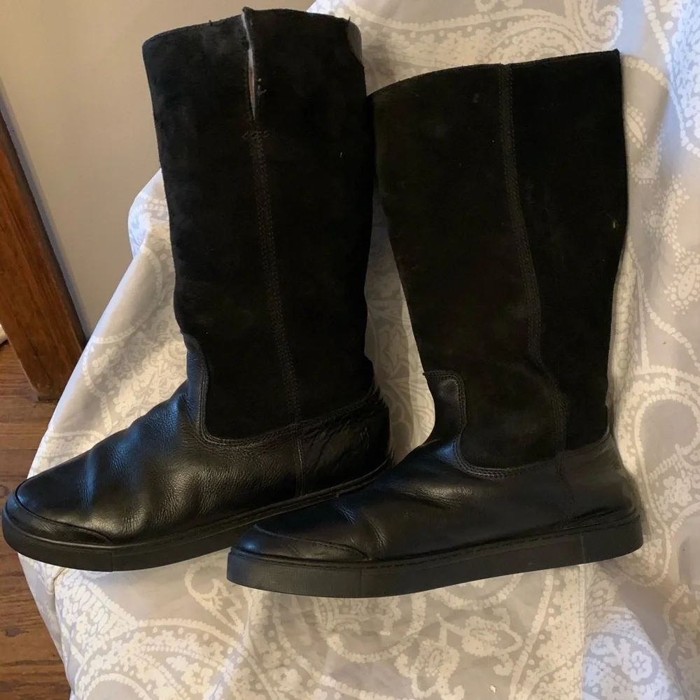 Frye Leather Suede Fully Fur Lined